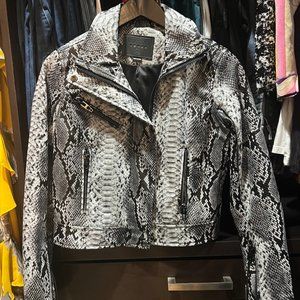 NWT Blank NYC Faux Snakeskin Moto Jacket Size XS